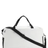 Faux-leather holdall with reflective zips