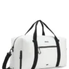 Faux-leather holdall with reflective zips
