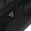 Faux-leather holdall with reflective zips