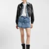 Faux-leather jacket with embossed logo Faux-leather jacket with embossed logo