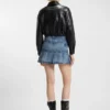 Faux-leather jacket with embossed logo Faux-leather jacket with embossed logo