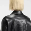 Faux-leather jacket with embossed logo Faux-leather jacket with embossed logo