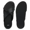 Faux-leather slides with plain and patterned straps Faux-leather slides with plain and patterned straps