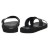 Faux-leather slides with plain and patterned straps Faux-leather slides with plain and patterned straps