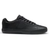 Faux-leather trainers with grained and plain textures
