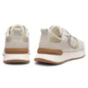 Faux-suede trainers in lizard-print leather