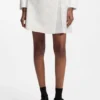 Faux-wrap mini skirt with pinstripe Faux-wrap mini skirt with pinstripe