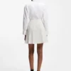 Faux-wrap mini skirt with pinstripe Faux-wrap mini skirt with pinstripe