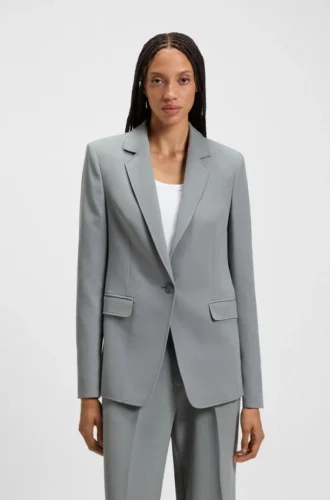 Fitted blazer in stretch fabric