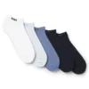 Five-pack of cotton-blend ankle-length socks with branding