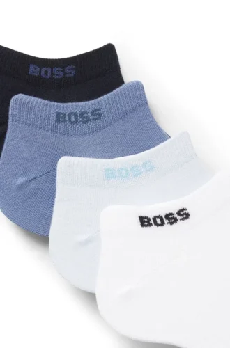 Five-pack of cotton-blend ankle-length socks with branding