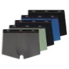 Five-pack of stretch-cotton trunks with logo waistbands