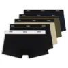 Five-pack of stretch-cotton trunks with logo waistbands
