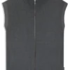 Flannel gilet with ribbed trims