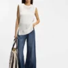 Flared-fit jeans in blue denim