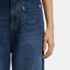 Flared-fit jeans in blue denim