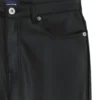 Flared trousers in faux leather