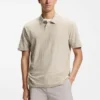 Floral-jacquard polo shirt in a cotton blend