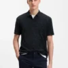 Floral-jacquard polo shirt in a cotton blend