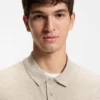 Floral-jacquard polo shirt in a cotton blend
