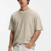 Floral-jacquard T-shirt in a cotton blend