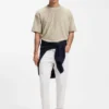 Floral-jacquard T-shirt in a cotton blend