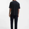 Floral-jacquard T-shirt in a cotton blend