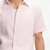 Floral-print slim-fit shirt in stretch linen