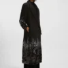 Formal coat with sequin embellishments