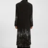 Formal coat with sequin embellishments