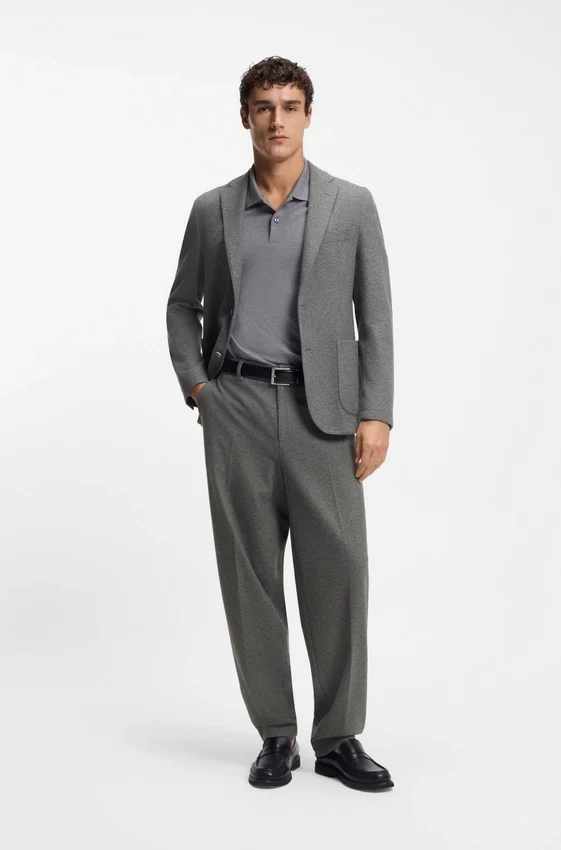 Formal trousers in performance flannel Formal trousers in performance flannel