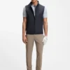 Framed-zip polo shirt in waffle jacquard