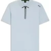 Framed-zip polo shirt in waffle jacquard