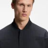 Framed-zip sweatshirt with waffle structure Framed-zip sweatshirt with waffle structure