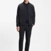 Framed-zip sweatshirt with waffle structure Framed-zip sweatshirt with waffle structure