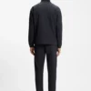 Framed-zip sweatshirt with waffle structure Framed-zip sweatshirt with waffle structure