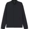Framed-zip sweatshirt with waffle structure Framed-zip sweatshirt with waffle structure