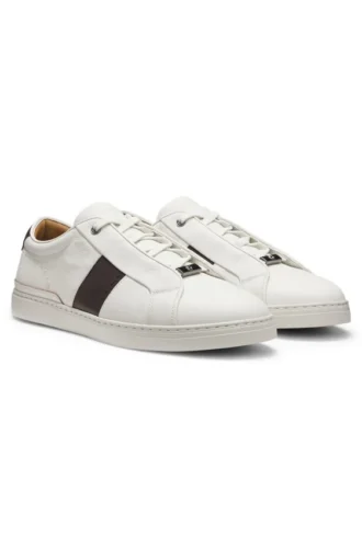 Gary leather sneakers with contrast side panel