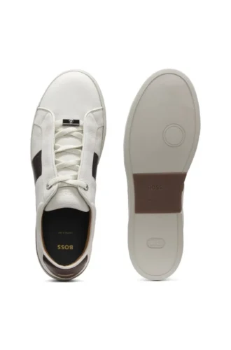 Gary leather sneakers with contrast side panel