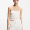 Gathered bandeau top with straps Gathered bandeau top with straps