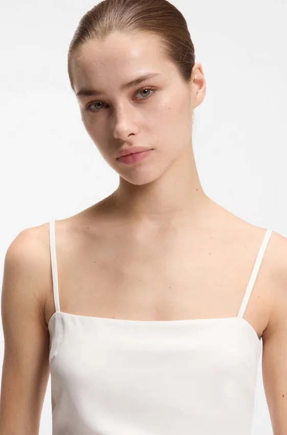 Gathered bandeau top with straps Gathered bandeau top with straps