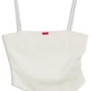 Gathered bandeau top with straps Gathered bandeau top with straps