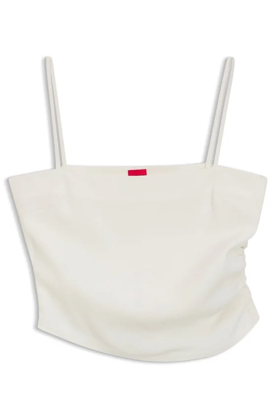 Gathered bandeau top with straps Gathered bandeau top with straps