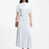 Gathered-detail dress in a slim fit