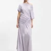 Gathered-detail dress in a slim fit