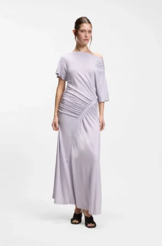 Gathered-detail dress in a slim fit