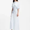 Gathered-detail dress in a slim fit