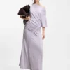 Gathered-detail dress in a slim fit