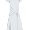 Gathered-detail dress in a slim fit