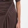 Gathered-detail dress in a slim fit